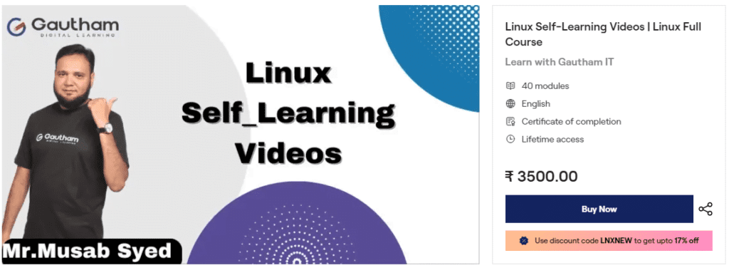 Linux course online